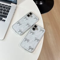 【お取り寄せ商品】iPhoneケース スマホケース iPhone16 iPhone15 iPhone14 おしゃれ リボン 韓国 可愛い ペイント風 L9842