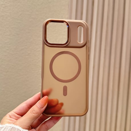 【お取り寄せ商品】iPhoneケース スマホケース iPhone17 iPhone16 iPhone15  magsafe シンプル メタリック ハーフクリア M7081