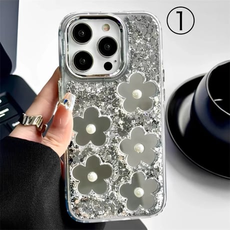 【お取り寄せ商品】iPhoneケース スマホケース iPhone15 iPhone14 デイジー ミラー キラキラ L8252