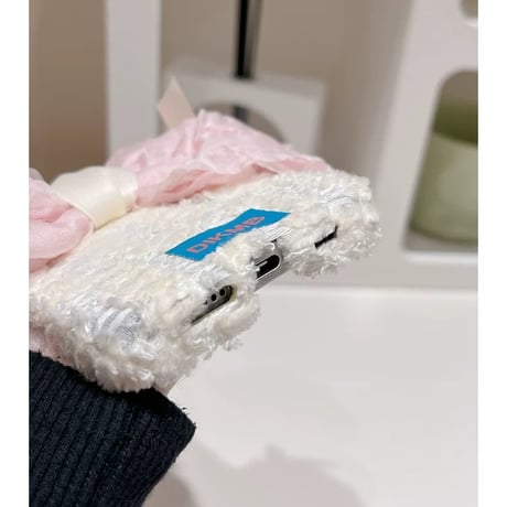 【お取り寄せ商品】iPhoneケース スマホケース iPhone16 iPhone15 iPhone14 かわいい リボン もこもこ L9129