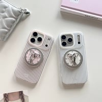 【お取り寄せ商品】iPhoneケース スマホケース iPhone17 iPhone16 iPhone15 iPhone14 リボン Magsafe グリップ付き 韓国 可愛い M7189