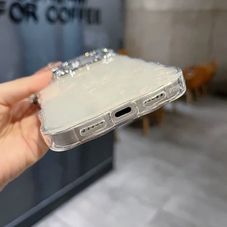 【お取り寄せ商品】iPhoneケース スマホケース iPhone17 iPhone16 iPhone15 シェル ストーン キラキラ ウェーブ M7104