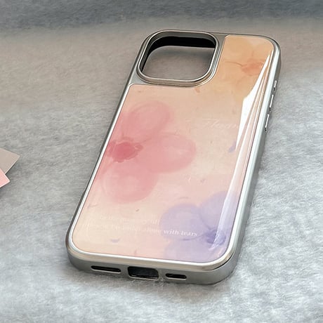 【お取り寄せ商品】iPhoneケース スマホケース iPhone16 iPhone15 iPhone14 大人可愛い シンプル メタリック 花柄 L9386
