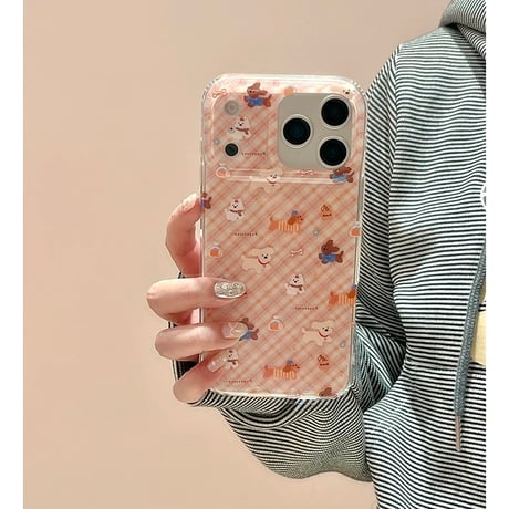 【お取り寄せ商品】iPhoneケース スマホケース iPhone16 iPhone15 iPhone14 犬 可愛い 韓国 おしゃれ L9849