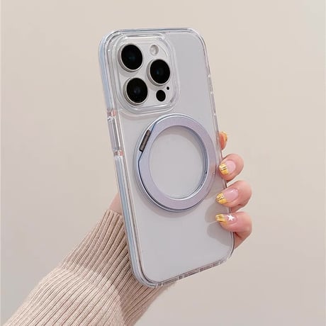 【お取り寄せ商品】iPhoneケース スマホケース iPhone16 iPhone15 iPhone14 シンプル クリア MagSafe 韓国 スタンド 推し活 マグセーフ L9421