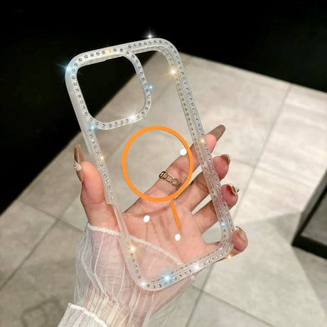 【お取り寄せ商品】iPhoneケース スマホケース iPhone17 iPhone16 iPhone15 クリア ストーン magsafe 推し活 M7070