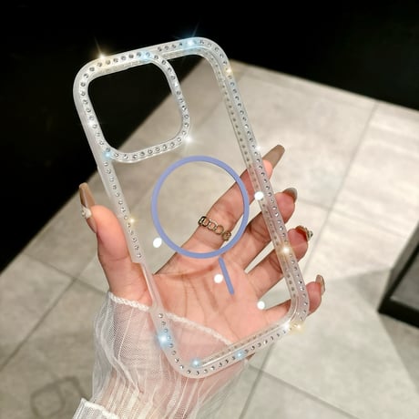 【お取り寄せ商品】iPhoneケース スマホケース iPhone17 iPhone16 iPhone15 クリア ストーン magsafe 推し活 M7070