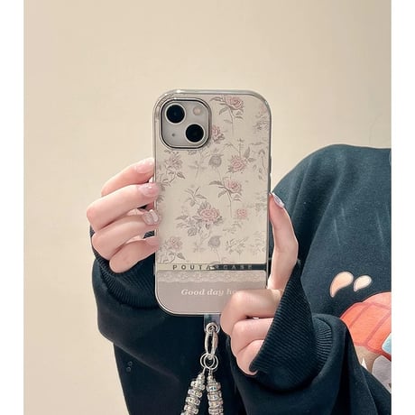 【お取り寄せ商品】iPhoneケース スマホケース iPhone15 iPhone14 ナチュラル ローズ L8937