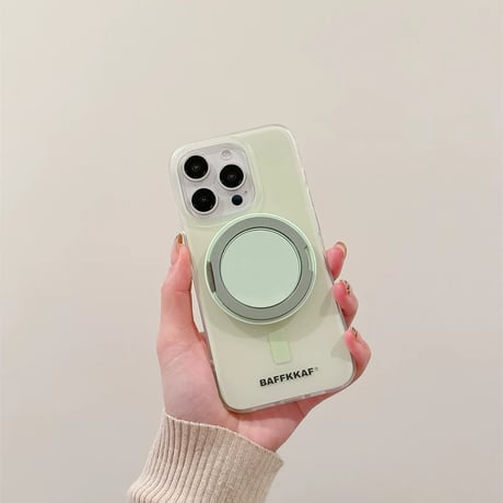 【お取り寄せ商品】iPhoneケース スマホケース iPhone16 iPhone15 シンプル パステル スタンドMagSafe M7015