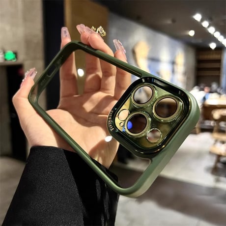 【お取り寄せ商品】iPhoneケース スマホケース iPhone15 iPhone14 透明 カラーフレーム フレームケース シンプル ユニセックス 推しカラー 推し活 韓国 L7783