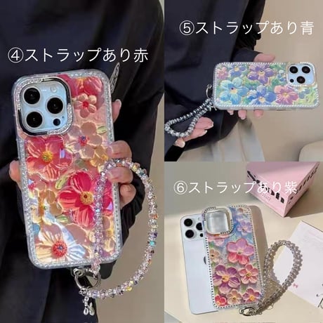 【お取り寄せ商品】iPhoneケース スマホケース iPhone16 iPhone15 iPhone14 かわいい 春 花柄 おしゃれ 韓国 L9420