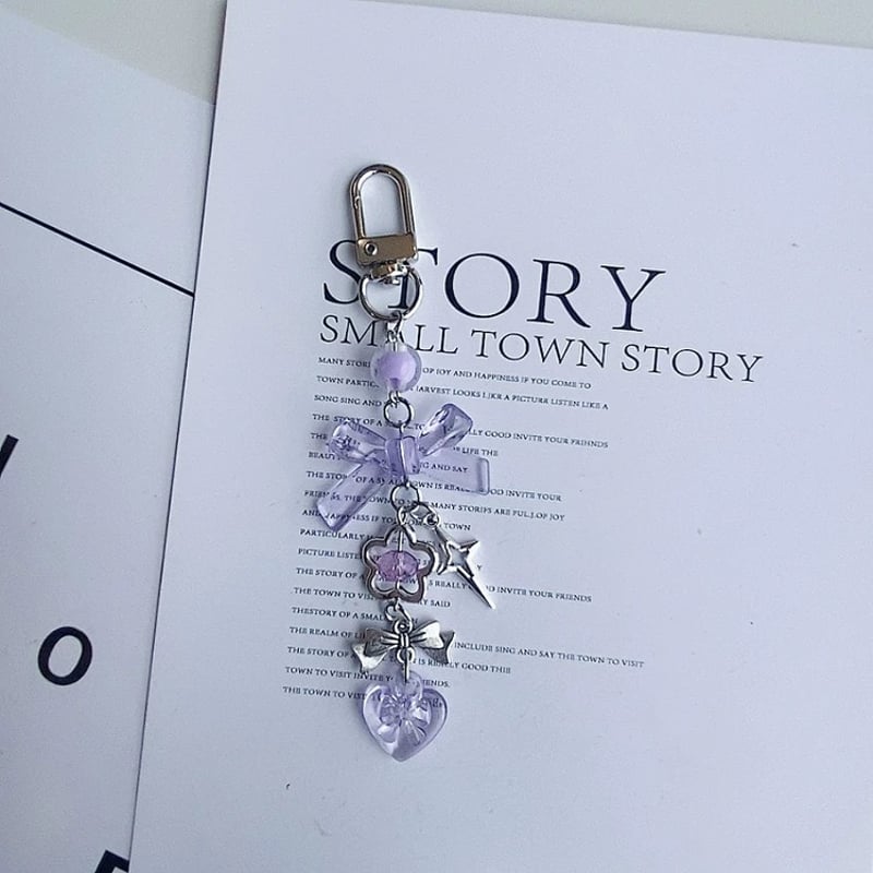 お取り寄せ商品】バックチャーム スマホチャーム 可愛い リボン クリア