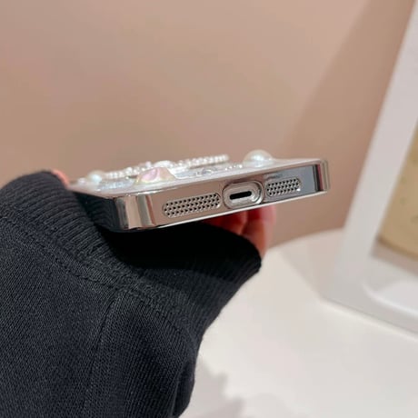 【お取り寄せ商品】iPhoneケース スマホケース iPhone16 iPhone15 iPhone14 可愛い キュート リボン ミラー L9301