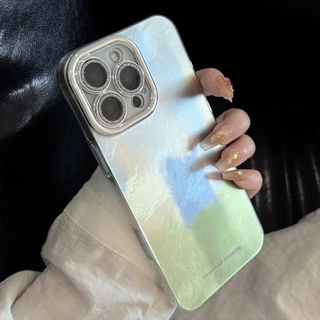 【お取り寄せ商品】iPhoneケース スマホケース iPhone16 iPhone15 iPhone14 大人可愛い チェック くすみカラー キラキラ L9548