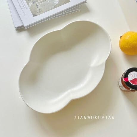 【お取り寄せ商品】雲型 お皿 深皿 ディッシュ 個性的 かわいい サラダ パスタ フルーツ 韓国 L6084