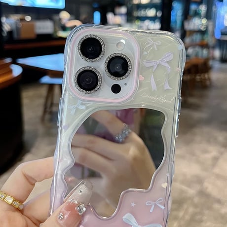 【お取り寄せ商品】iPhoneケース スマホケース iPhone16 iPhone15 iPhone14 ミラー付き おしゃれ 可愛い 韓国 L9857