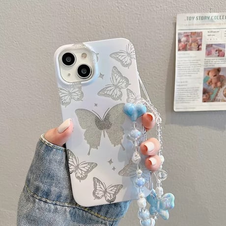 【お取り寄せ商品】iPhoneケース スマホケース iPhone16 iPhone15 iPhone14 きれいめ 蝶々 L9155