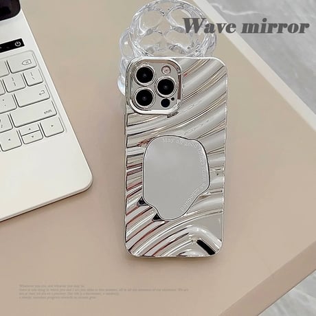 【お取り寄せ商品】iPhoneケース スマホケース iPhone15 iPhone14 ウェーブ ミラー L8356