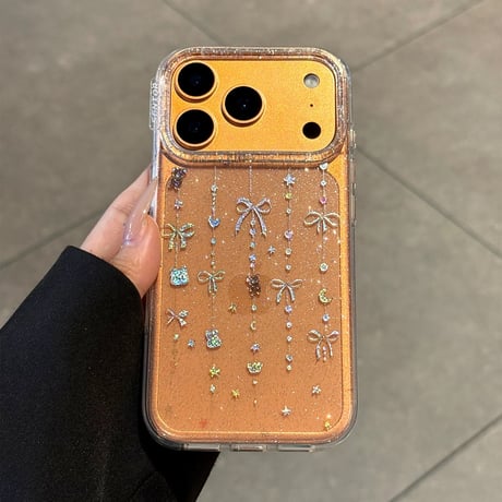 【お取り寄せ商品】iPhoneケース スマホケース iPhone17 iPhone16 iPhone15 リボン ラメ 韓国 可愛い M7142