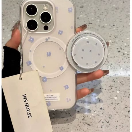 【お取り寄せ商品】iPhoneケース スマホケース iPhone16 iPhone15 iPhone14 かわいい 春 小花柄 韓国 MagSafe L9402