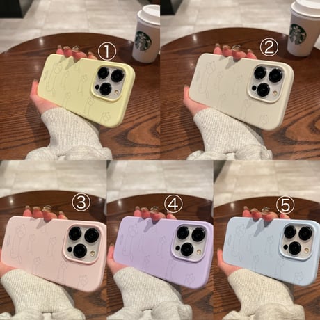 【お取り寄せ商品】iPhoneケース スマホケース iPhone15 iPhone14 シンプル 犬柄 パステル L8368