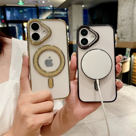 【お取り寄せ商品】iPhoneケース スマホケース iPhone16 iPhone15 シンプル ストーン magsafe キラキラ M7028