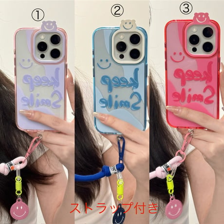 【お取り寄せ商品】iPhoneケース スマホケース iPhone14 keep Smile キャラクター L8945