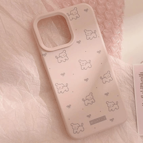 【お取り寄せ商品】iPhoneケース スマホケース iPhone15 iPhone14 犬 シンプル パステル L9010