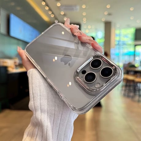 【お取り寄せ商品】iPhoneケース スマホケース iPhone16 iPhone15 iPhone14 クリアケース メタルフレーム サイド ラメ L9844