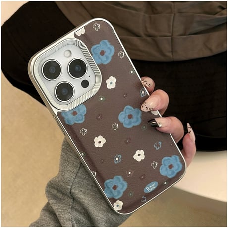 【お取り寄せ商品】iPhoneケース スマホケース iPhone16 iPhone15 iPhone14 韓国 スマホケース フラワー くすみカラー 可愛い L9819