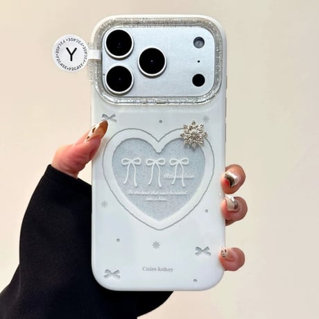 【お取り寄せ商品】iPho neケース スマホケース iPhone17 iPhone16 iPhone15 韓国 可愛い リボン ホワイト L9823