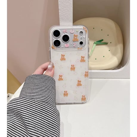 【お取り寄せ商品】iPhoneケース スマホケース iPhone17 iPhone16 iPhone15 韓国 クマ 可愛い M7151