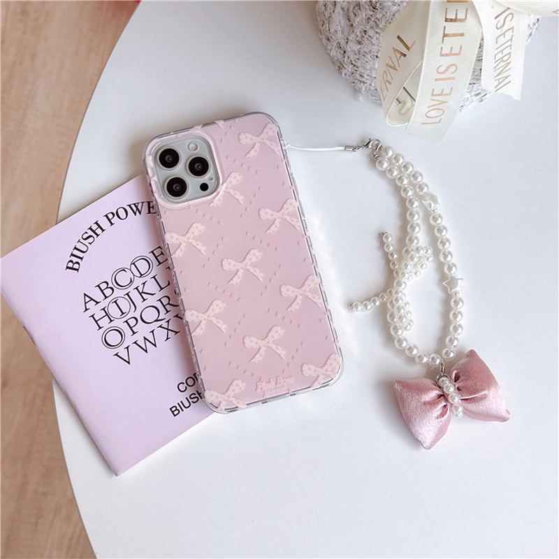 ♡RiboN♡iPhone15ピンク iPhone15 14 13 ケース カバー ハイブリッド mimi 猫耳 ネコミミ
