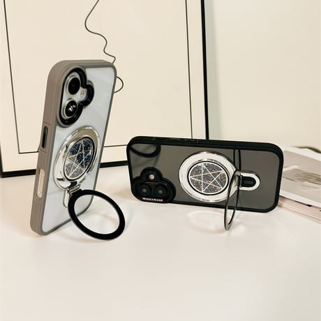 【お取り寄せ商品】iPhoneケース スマホケース iPhone16 iPhone15 iPhone14 星 スタンド クリア シンプル L8993