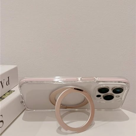 【お取り寄せ商品】iPhoneケース スマホケース iPhone16 iPhone15 iPhone14 シンプル クリア MagSafe 韓国 スタンド 推し活 マグセーフ L9421