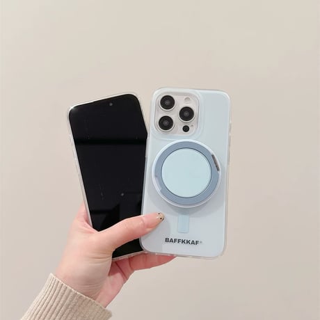 【お取り寄せ商品】iPhoneケース スマホケース iPhone16 iPhone15 シンプル パステル スタンドMagSafe M7015