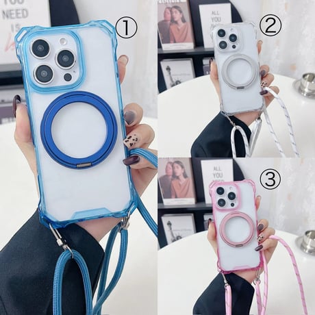 【お取り寄せ商品】iPhoneケース スマホケース iPhone16 iPhone15 iPhone14 シンプル 可愛い 韓国 ストラップ付き MagSafe L9363