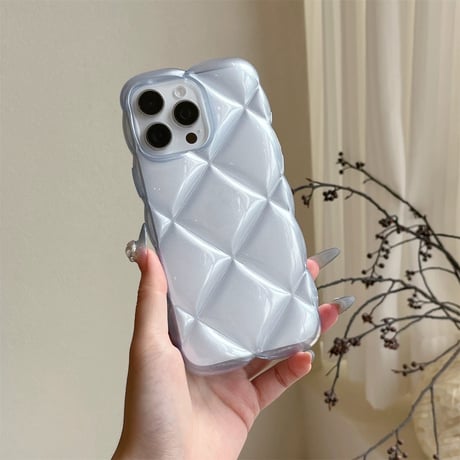 【お取り寄せ商品】iPhoneケース スマホケース iPhone16 iPhone15 キルティング クリアカラー シンプル 可愛い L9861