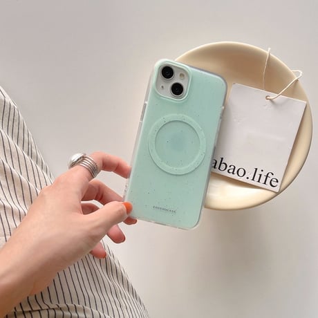 【お取り寄せ商品】iPhoneケース スマホケース iPhone16 iPhone15 iPhone14 シンプル かわいい スプラッシュインク風 MagSafe L9271