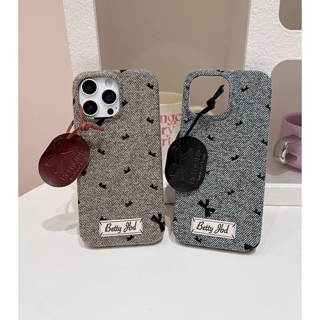 【お取り寄せ商品】iPhoneケース スマホケース iPhone16 iPhone15 iPhone14 大人可愛い 秋冬 リボン M7077
