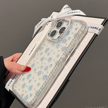 【お取り寄せ商品】iPhoneケース スマホケース iPhone16 iPhone15 iPhone14 かわいい ハート キラキラ L9391