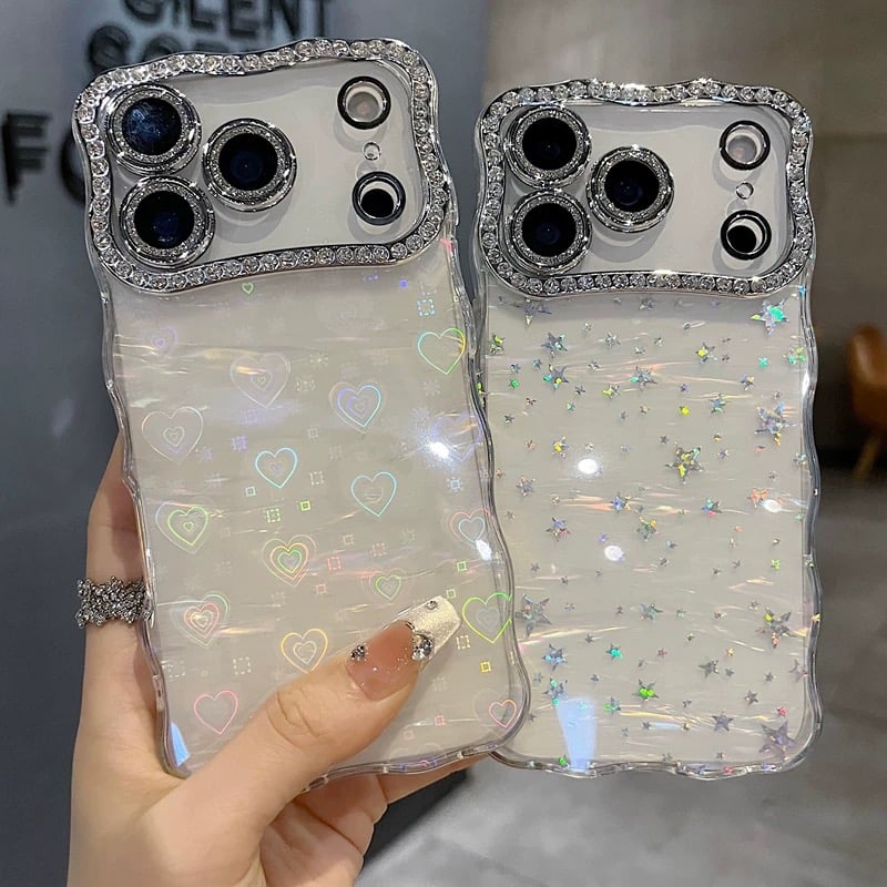 天然シェル♡キラキラ ワイヤレス充電 ホワイト オリジナルケース スマホケース 天然シェル♡キラキラ ワイヤレス充電 ホワイト オリジナルケース