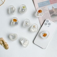【お取り寄せ商品】iPhone グリップ パール ニュアンス 大人女子 落下防止 L5613