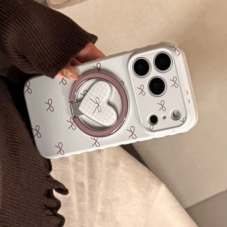 【お取り寄せ商品】iPhoneケース スマホケース iPhone17 iPhone16 iPhone15 韓国 magsafe リボン 淡色 可愛い M7178