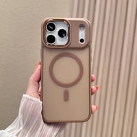 【お取り寄せ商品】iPhoneケース スマホケース iPhone17 iPhone16 iPhone15  magsafe シンプル メタリック ハーフクリア M7081