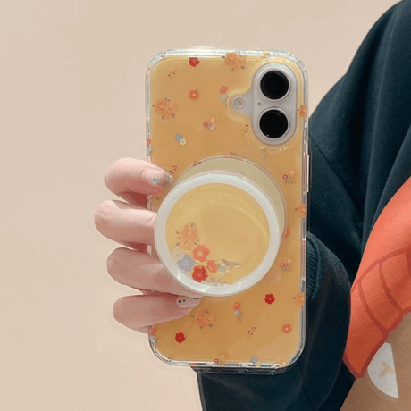 【お取り寄せ商品】iPhoneケース スマホケース iPhone16 iPhone15 iPhone14 かわいい 花 フラワー ゆらゆら L9275