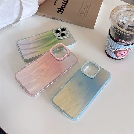 【お取り寄せ商品】iPhoneケース スマホケース iPhone16 iPhone15 iPhone14 可愛い シンプル グラデーション 夏 おしゃれ L9580