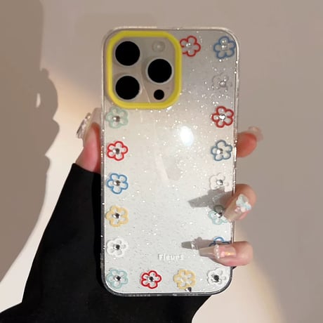 【お取り寄せ商品】iPhoneケース スマホケース iPhone15 iPhone14 クリア 花 アート 推し活 L8330