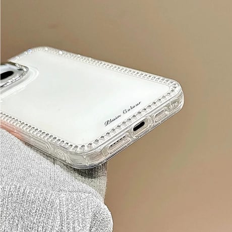 【お取り寄せ商品】iPhoneケース スマホケース iPhone16 iPhone15 iPhone14 かわいい シンプル ホワイト お花 グリップ L9462