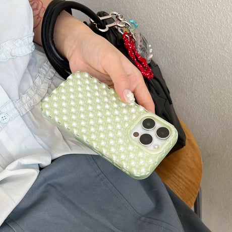 【お取り寄せ商品】iPhoneケース スマホケース iPhone16 iPhone15 iPhone14 可愛い 韓国 パール デザイン ケース L9833